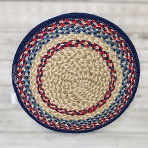 Celebrate Together Americana Braided Placemats (6) 15in Patriotic Round